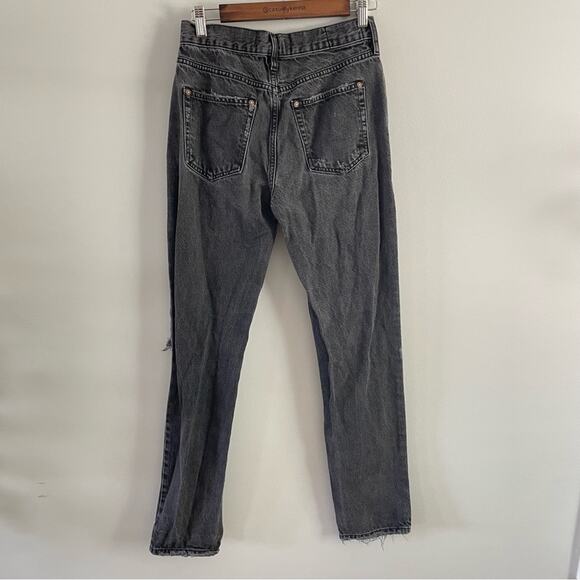 Free People | Women’s We The Free Lasso Jeans Washed Black Distressed Destroyed - Picture 8 of 11